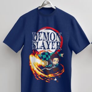 demon slayer flame sword tee – black