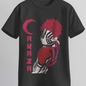 anime demon warrior graphic t shirt – black
